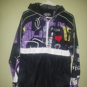 MEN'S BKYS WINDBREAKER PULLOVER JACKET SIZE L